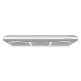 CIARRA Under Cabinet Range Hood 30 inch Vent Hood for Kitchen with 3 Speed Exhaust Fan, Ducted and Ductless Convertible, Stainless Steel