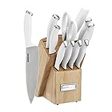 Cuisinart 12 Piece White Knife Block Set, Color Pro, C77SSW-12P