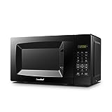 COMFEE' EM720CPL-PMB Countertop Microwave Oven with Sound On/Off, ECO Mode and Easy One-Touch Buttons, 0.7cu.ft, 700W, Black