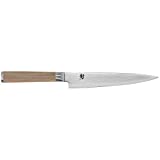 Shun Classic Blonde 6” Utility Knife, Blonde PakkaWood Handle, Full Tang VG-MAX Blade