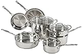 Cuisinart 11-Piece Cookware Set, Chef's Classic Stainless Steel Collection 77-11G