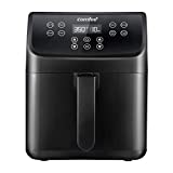 COMFEE' 5.8Qt Digital Air Fryer, Toaster Oven & Oilless Cooker, 1700W with 8 Preset Functions, LED Touchscreen, Shake Reminder, Non-stick Detachable Basket, BPA & PFOA Free (110 electronic Recipes)