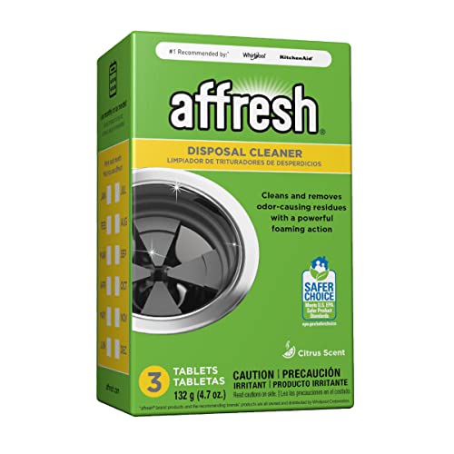 Affresh Garbage Disposal Cleaner, Removes Odor-Causing Residues, 3 Tablets