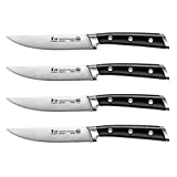 Cangshan S Series 1020359 German Steel Forged 4-Piece Steak Knife Set, 5-Inch Blade