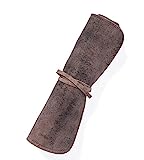 Angus Stoke Knife Roll Bag Genuine Leather – Chef`s knife bag 7 slots/for up to 11" knives – Leather Knife Case Steve (antique)