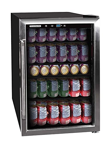 Frigidaire EFMIS155 Beverage Center-126 Cans-Full Stainless Steel, 126-CAN, Stainless, 4.4 cu.ft