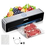 FRESKO Food Vacuum Sealer Machine, Compact but Powerful Full Automatic Food Sealer, Air Sealing System with Easy to Use, Dry & Moist Fresh Modes for All Food Saving Need, Sous Vide, Meal Prep