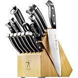 HENCKELS Statement Razor-Sharp 15-Piece White Handle Knife Set with Block, German Engineered Knife Informed by over 100 Years of Mastery