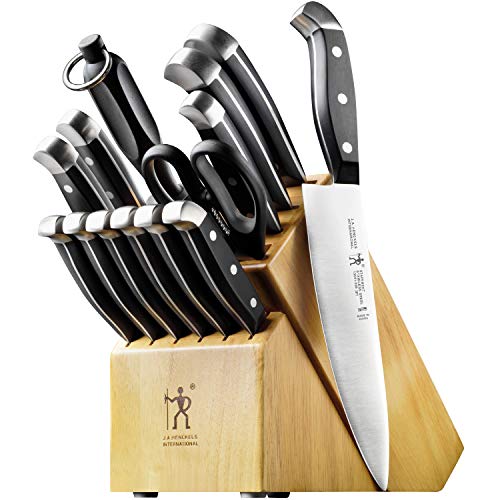 HENCKELS Statement Razor-Sharp 15-Piece White Handle Knife Set with Block, German Engineered Knife Informed by over 100 Years of Mastery