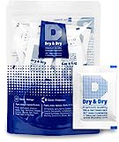 Dry & Dry 5 Gram [30 Packets] Premium Pure and Safe Silica Gel Packets Desiccant Dehumidifiers, Silica Gel Packs - Rechargeable (Food Safe) Moisture Absorbers, Desiccant Packets