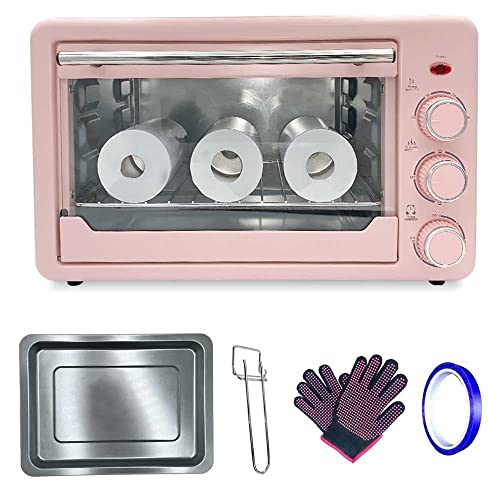 KAVIAT Sublimation Oven Machine with Heat Tape,Gloves,1500W 22L 110V Pink Convection Oven for Sublimation Blanks Mugs Tumblers,Water Bottles,Cups Bulk Sublimation Printing